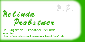 melinda probstner business card